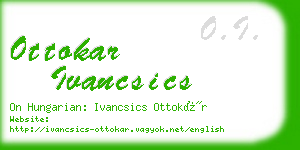 ottokar ivancsics business card